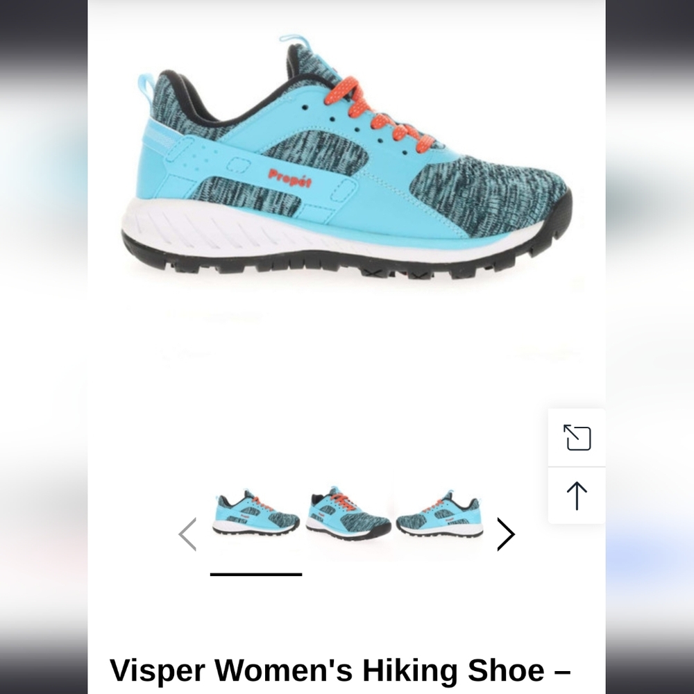 Propet Women's Sky Blue Hiking Shoe, 9.5 4E
